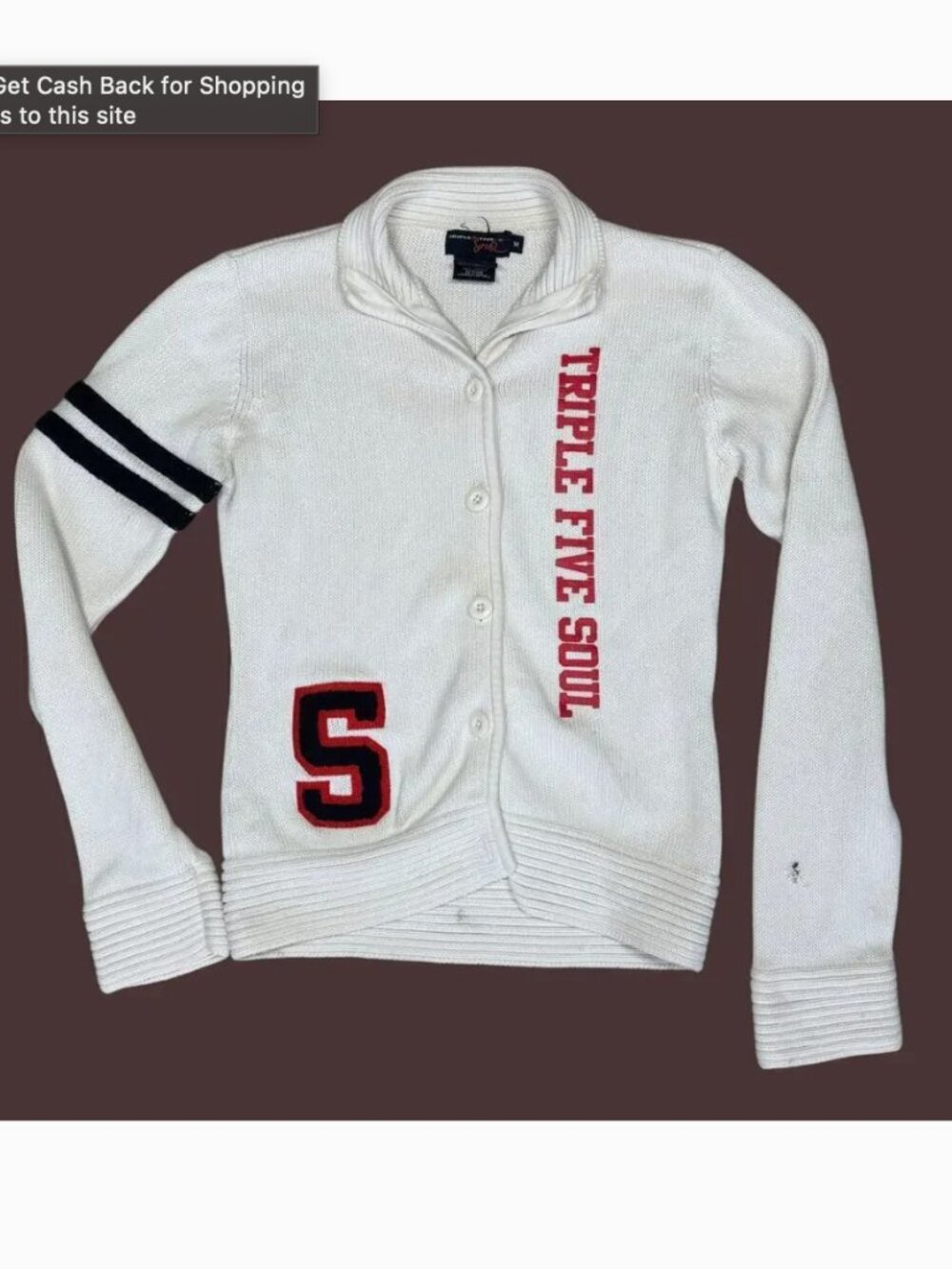Triple Five Soul Vintage Y2K Cardigan Sweater Medium